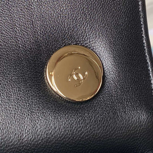 Chanel 24C Trendy CC Flap Bag With Top Handle Lambskin bag A92236 Black Gold - Default Title - View 8