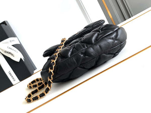 Chanel 24K New Saddle Small Bag Lambskin AS9980 Black Gold - Default Title - View 4