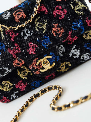 Chanel 24S AS4561 Flap Bag Sequins Gold-Tone Metal Multicolor CC LOGO - Default Title - View 2