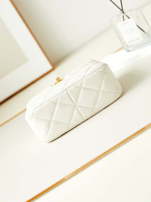 Chanel 24S AS4859 Hobo Bag Lambskin & Gold-Tone Metal Pearl White - Default Title - View 6