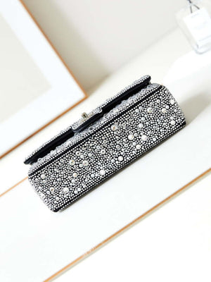 Chanel 24SS A01112 Flap Classic Handbag Large diamond inlaid Silver - Default Title - View 4