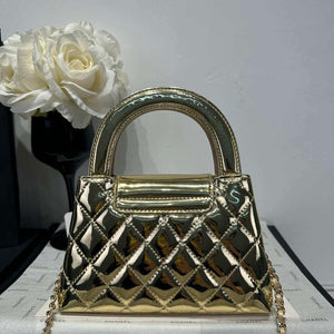 Chanel 25A AS4416 Mini Shopping Bag Mirror Calfskin Gold - Default Title - View 4