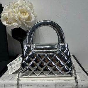 Chanel 25A AS4416 Mini Shopping Bag Mirror Calfskin Silver - Default Title - View 5