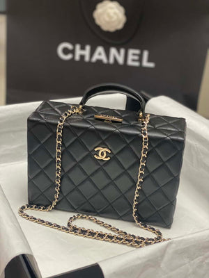Chanel 25A AS5167 Small box bag Lambskin Black - Default Title - View 1