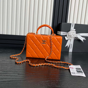 Chanel 25A AS5167 Small box bag Lambskin Orange - Default Title - View 1