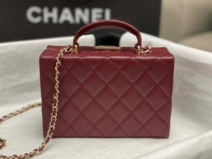 Chanel 25A AS5167 Small box bag Lambskin Red - Default Title - View 3