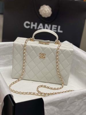 Chanel 25A AS5167 Small box bag Lambskin White - Default Title - View 1
