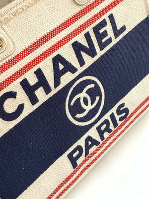 Chanel 25C A66941 Large Shopping Tote Navy Blue - Default Title - View 5
