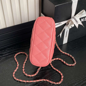 Chanel 25C AP4386 Hobo Grained Calfskin & Gold-Tone Metal Pink - Default Title - View 6