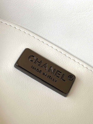 Chanel 25C Mini Classic Handbag A69900 letter shape Silver shiny sequin - Default Title - View 9