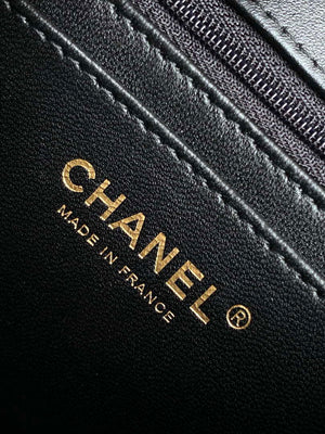 Chanel 25C Mini Flap Bag Metallized Braided Calfskin & Gold-Tone AS4797 Black - Default Title - View 10