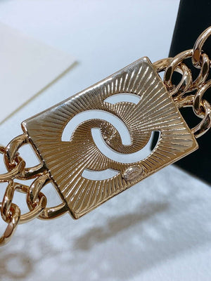 Chanel 25S Chain Belt Metal and Resin Black and White AA0900 - '--Please Select-- - View 4