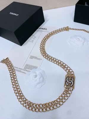 Chanel 25S Chain Belt Metal and Resin Black and White AA0900 - '--Please Select-- - View 7