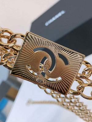 Chanel 25S Chain Belt Metal and Resin Black and White AA0901 - '--Please Select-- - View 3
