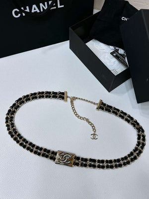 Chanel 25S Chain Belt Metal and Resin Black and White AA0902 - '--Please Select-- - View 1