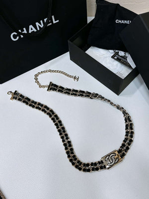 Chanel 25S Chain Belt Metal and Resin Black and White AA0902 - '--Please Select-- - View 4