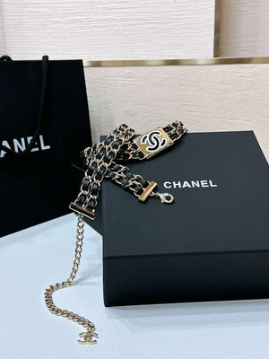 Chanel 25S Chain Belt Metal and Resin Black and White AA0903 - '--Please Select-- - View 5