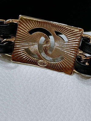 Chanel 25S Chain Belt Metal and Resin Black and White AA0903 - '--Please Select-- - View 7
