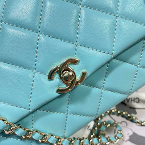 Chanel 25S Flap Blue Lambskin Bag AP5485 gold - Default Title - View 7