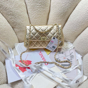 Chanel 25S Flap Gold Lambskin Bag AP5485 gold - Default Title - View 1