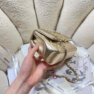 Chanel 25S Flap Gold Lambskin Bag AP5485 gold - Default Title - View 3