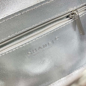 Chanel 25S Flap Silver Lambskin Bag AP5485 Silver - Default Title - View 8