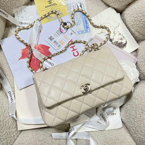 Chanel 25S Flap White Lambskin Bag AP5485 gold - Default Title - View 6