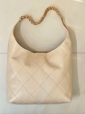 Chanel 25P AS5425 Large Hobo Handbag Shiny Lambskin & Gold-Tone Metal Apricot - Default Title - View 11