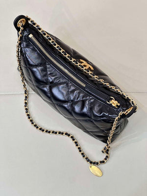Chanel 25SS AS5528 Hobo Handbag in Lambskin Black - Default Title - View 8