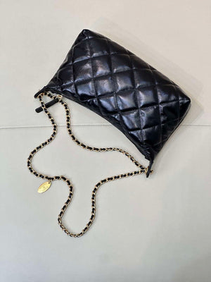 Chanel 25SS AS5528 Hobo Handbag in Lambskin Black - Default Title - View 9