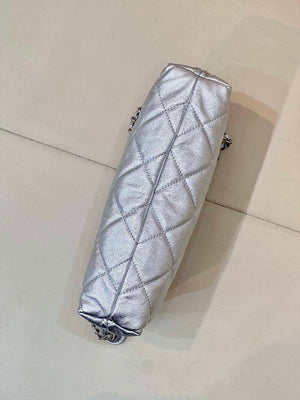 Chanel 25SS AS5528 Hobo Handbag in Lambskin Silver - Default Title - View 5