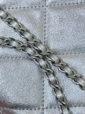 Chanel 25SS AS5528 Hobo Handbag in Lambskin Silver - Default Title - View 8
