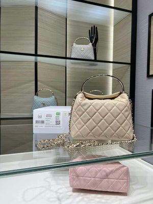 Chanel 25SS Crush With handle box Bag Lambskin AP4591 Apricot - Default Title - View 2