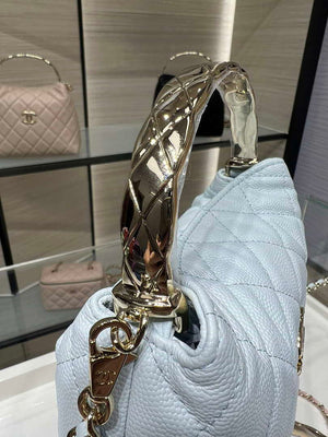 Chanel 25SS Crush With handle box Bag Lambskin AP4591 Blue - Default Title - View 7