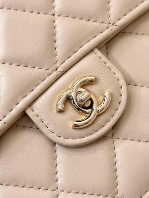 Chanel 25SS Flap Bag Lambskin With Top Handle AS4450 Apricot - Default Title - View 5