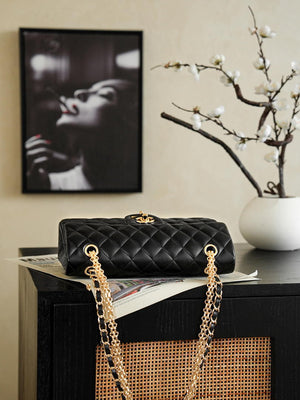 Chanel 26K Flap Classic 11.12 Handbag A01112 Lambskin Black - Default Title - View 6