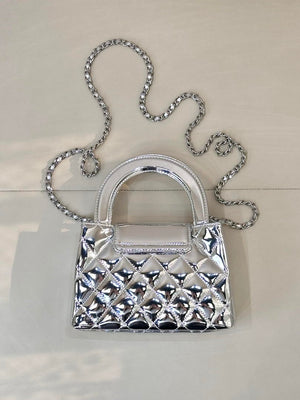 Chanel 26S AS4416 Mini Shopping Bag Mirror Calfskin Silver - Default Title - View 8