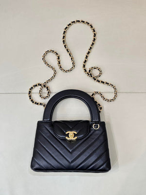 Chanel 26S AS4416 Mini Shopping Bag Shiny Lambskin & Gold-Tone Metal - Default Title - View 1