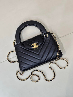 Chanel 26S AS4416 Mini Shopping Bag Shiny Lambskin & Gold-Tone Metal - Default Title - View 4