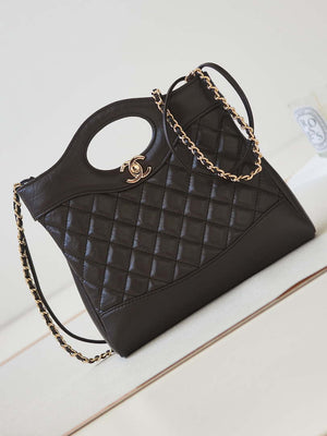 Chanel 31 mini Shopping Chain Lambskin leather AS4133 Bag Dark Brown - Default Title - View 1
