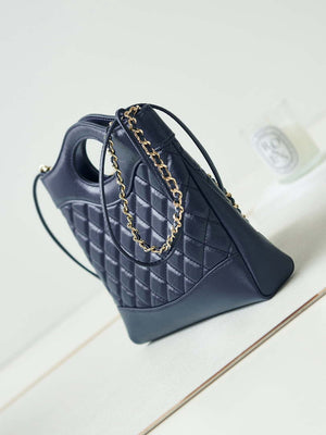 Chanel 31 mini Shopping Chain Lambskin leather AS4133 Bag Navy Blue - Default Title - View 5