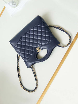 Chanel 31 mini Shopping Chain Lambskin leather AS4133 Bag Navy Blue - Default Title - View 7