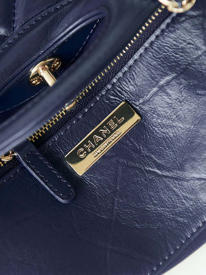 Chanel 31 mini Shopping Chain Lambskin leather AS4133 Bag Navy Blue - Default Title - View 9