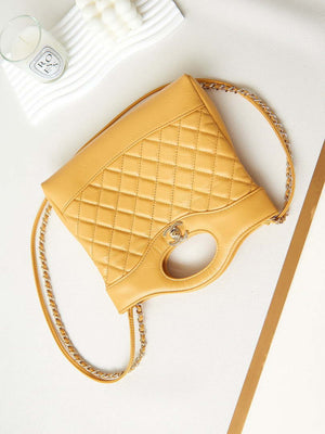 Chanel 31 mini Shopping Chain Lambskin leather AS4133 Bag Yellow - Default Title - View 7