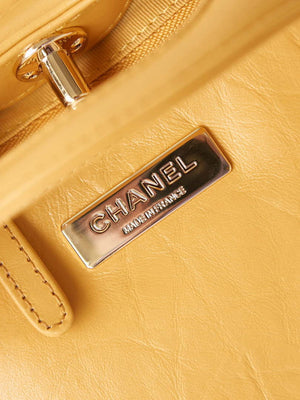 Chanel 31 mini Shopping Chain Lambskin leather AS4133 Bag Yellow - Default Title - View 8