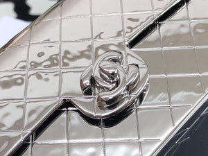 Chanel 99139 Chanel Evening Flap Small bag Lambskin Metal Silver - Default Title - View 3