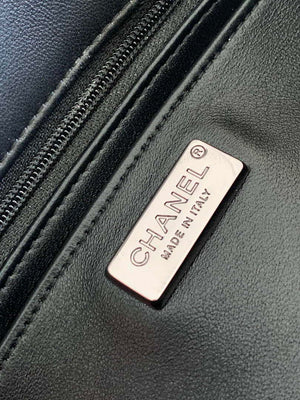 Chanel A01112 Flap Classic 11.12 Handbag 24S letter shape Black shiny sequin - Default Title - View 9