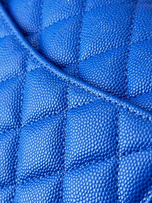 Chanel A01112 Flap Classic 11.12 Handbag Calfskin Blue - Gold - View 5