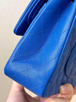 Chanel A01112 Flap Classic 11.12 Handbag Calfskin Blue - Gold - View 8