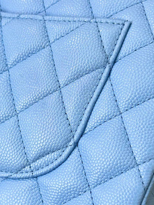 Chanel A01112 Flap Classic 11.12 Handbag Calfskin Gold Light Blue - Default Title - View 5